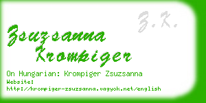 zsuzsanna krompiger business card